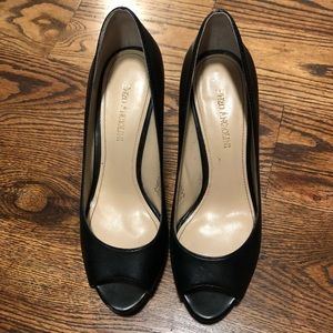 Enzo Angiolini Black peep toe heels size 8